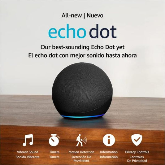 Dispositivo Inteligente Echo Dot (5.ª Generación) – Negro