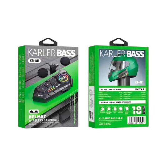 Audífono con Micrófono Bluetooth para Casco KR-M1 | Karler Bass