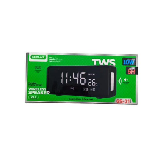 PARLANTE BLUETOOTH GS-31 GERLAX NEGRA