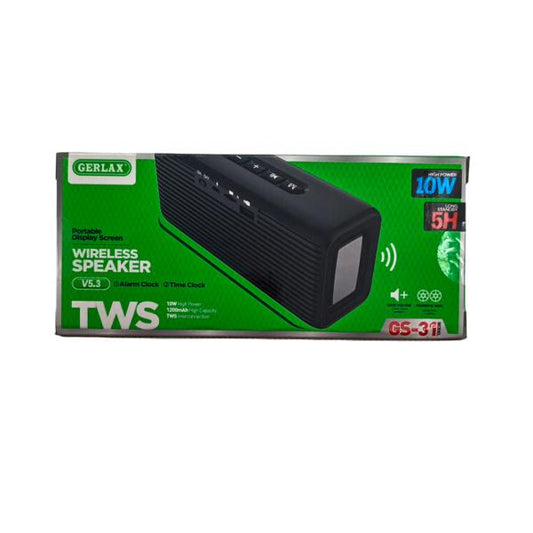 PARLANTE BLUETOOTH GS-31 GERLAX NEGRA