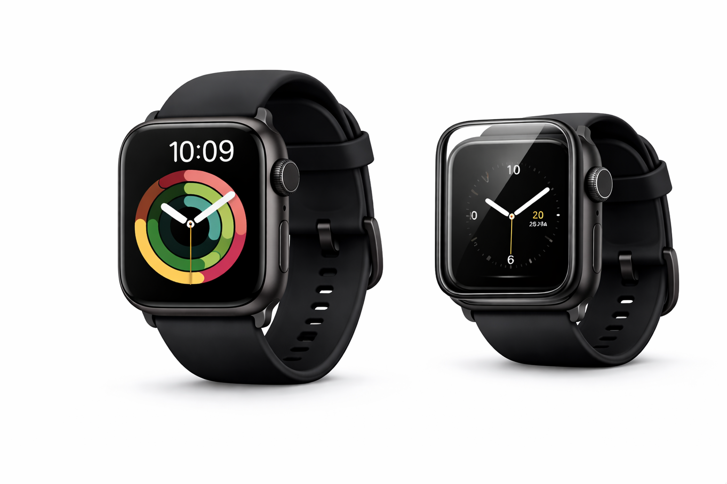 Apple Watch Series 10 46 mm Jet Black Aluminio Black M/L GPS con protector de pantalla