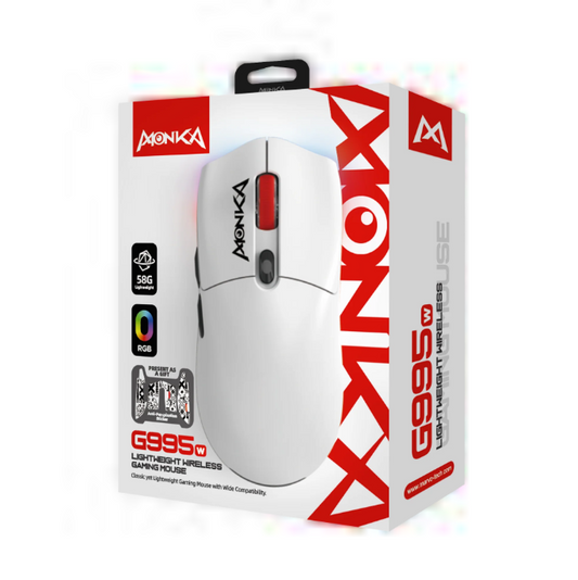 Mouse Gamer Monka G995W – Alámbrico + 2.4G + Bluetooth