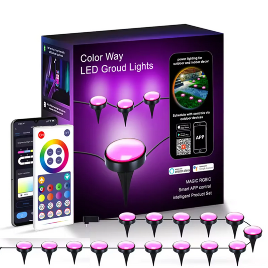 Set de Luces LED Decorativas para Jardín – RGB Inteligentes con Alexa y Google Home