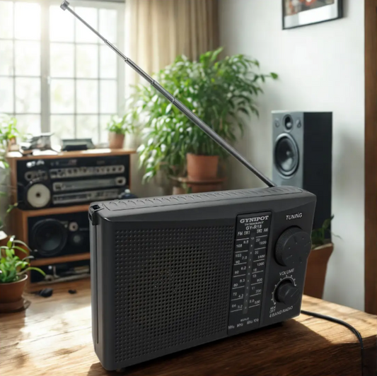 Radio Portátil Gynipot GY-R18 – 4 Bandas con Antena y Cable 110 V