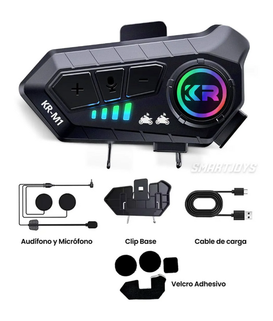 Audífono con Micrófono Bluetooth para Casco KR-M1 | Karler Bass