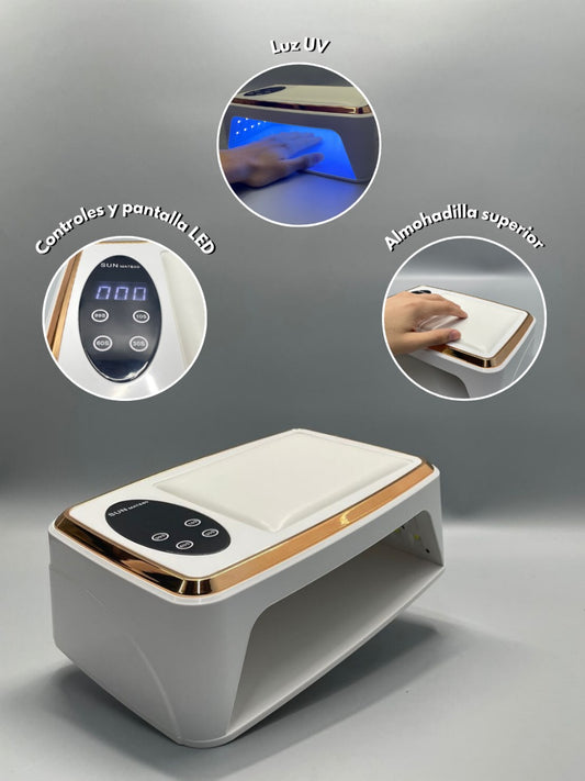 Lámpara de Uñas 90 LEDs 380W con Apoya Mano