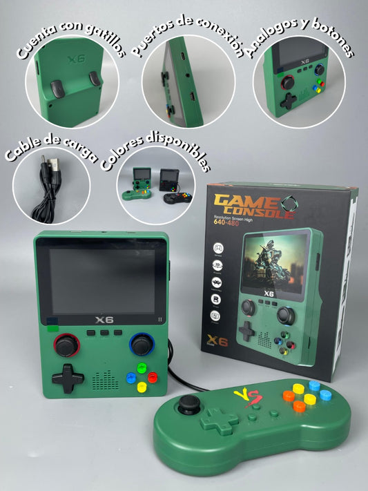 Consola Retro X6 con Control Extra – 6300 Juegos Incluidos