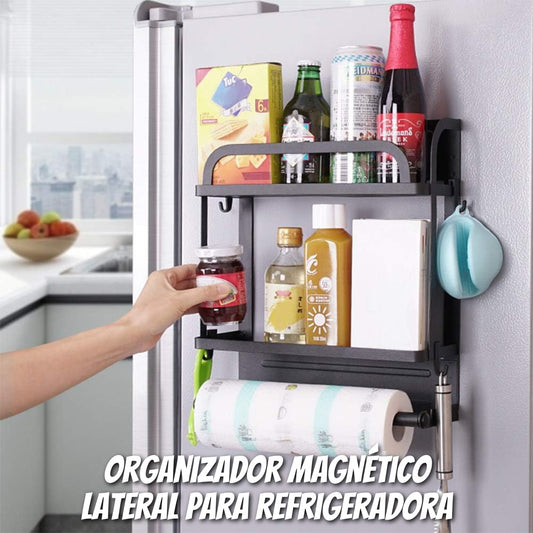 Organizador magnético grande lateral para refrigerador