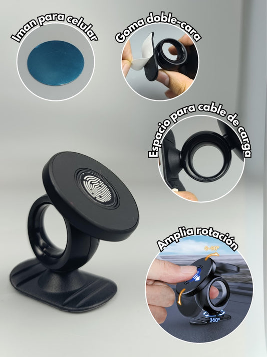 Holder para celular con anillo porta cable