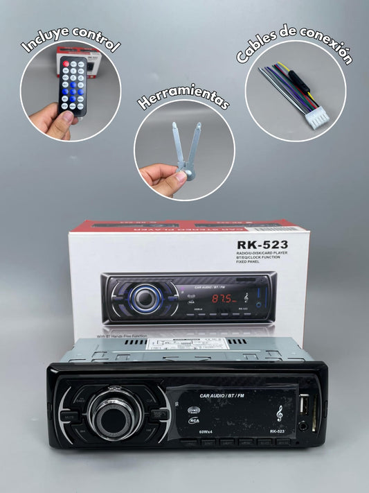 Reproductor para carro USB/FM/Control RK-523