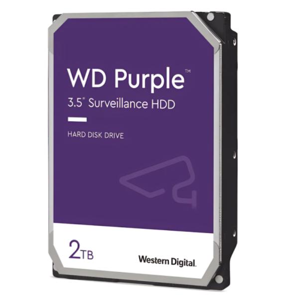 Disco duro interno 2tb: western digital purple, 3.5" sata iii, vigilancia