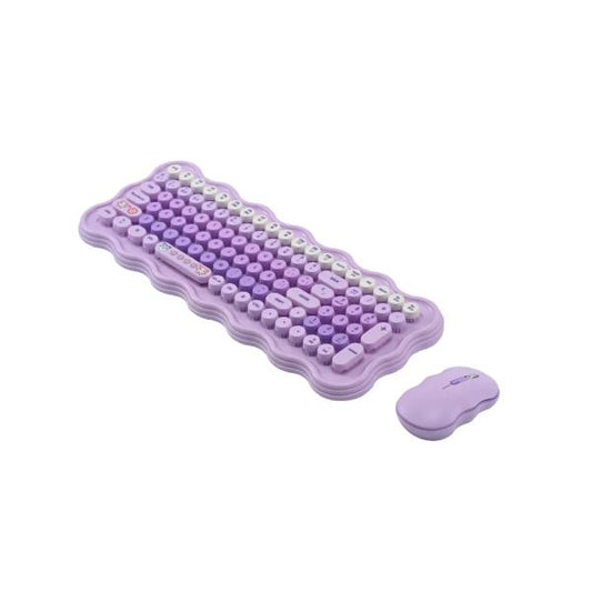 Set Teclado y Mouse Inalámbrico SW98 Morado
