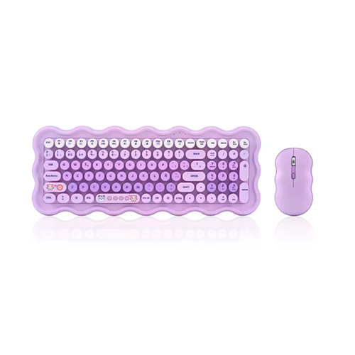 Set Teclado y Mouse Inalámbrico SW98 Morado