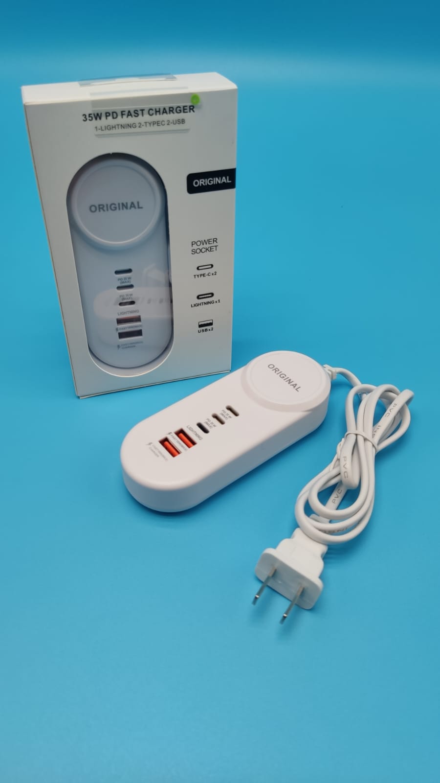 CARGADOR POWER SOCKET USB/TYPE C/IOS CARGA RÁPIDA