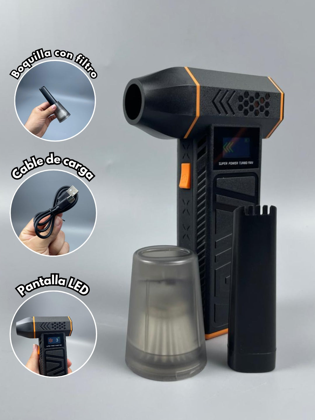 ABANICO SOPLADOR/ASPIRADOR INALÁMBRICO SUPER POWER TURBO