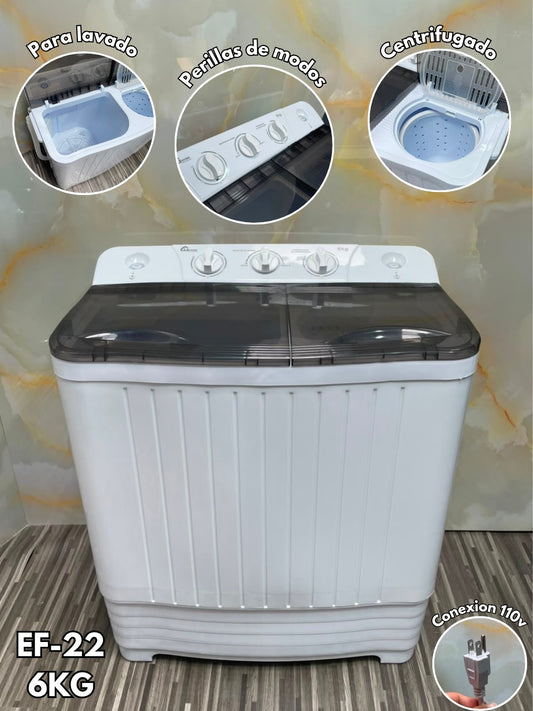 LAVADORA WASH AND SPIN 6 KG/110V MOD EF-22