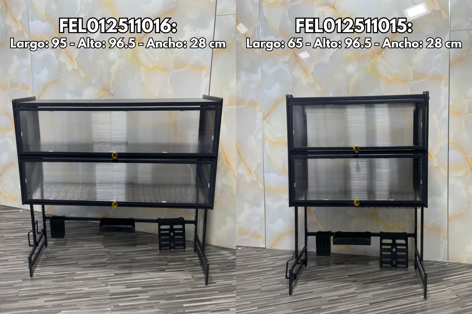 ORGANIZADOR RACK DOBLE PUERTA ACRILICA P/FREG