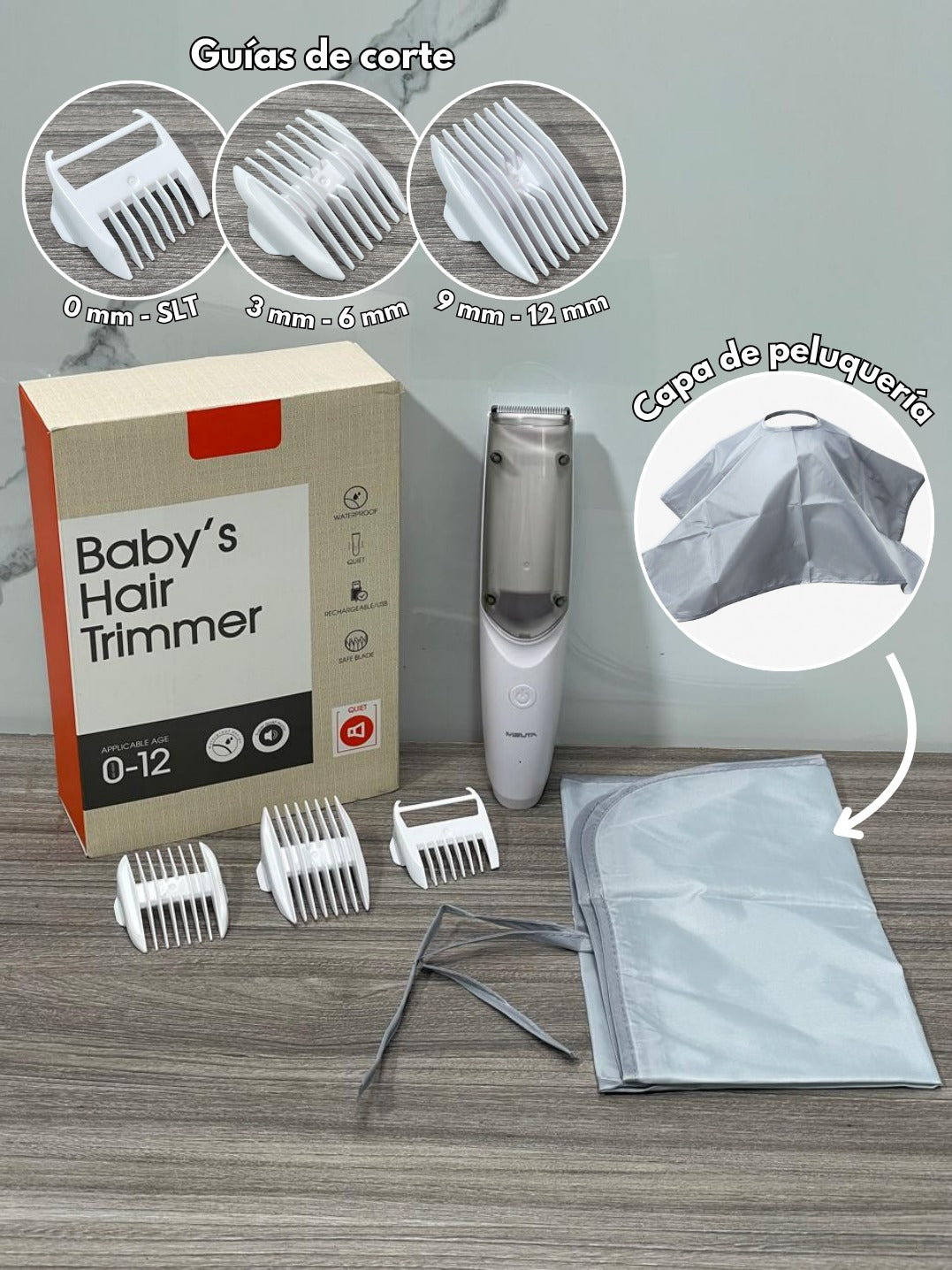 RASURADORA PARA BEBÉ INALÁMBRICA WATERPROOF