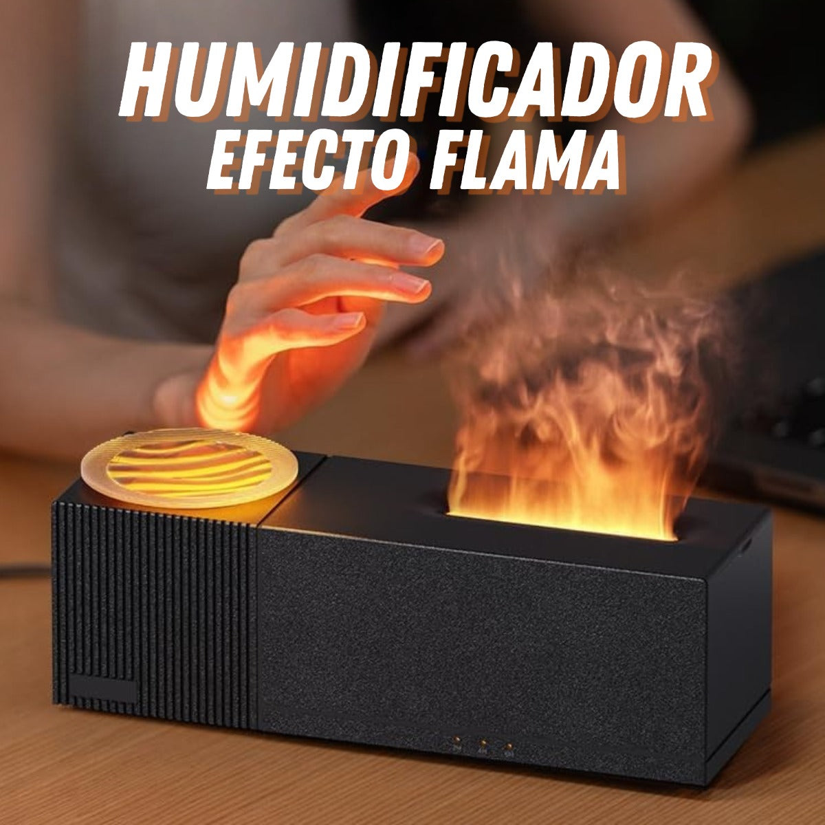 Humidificador efecto flama mod a10 25x8x9 cm
