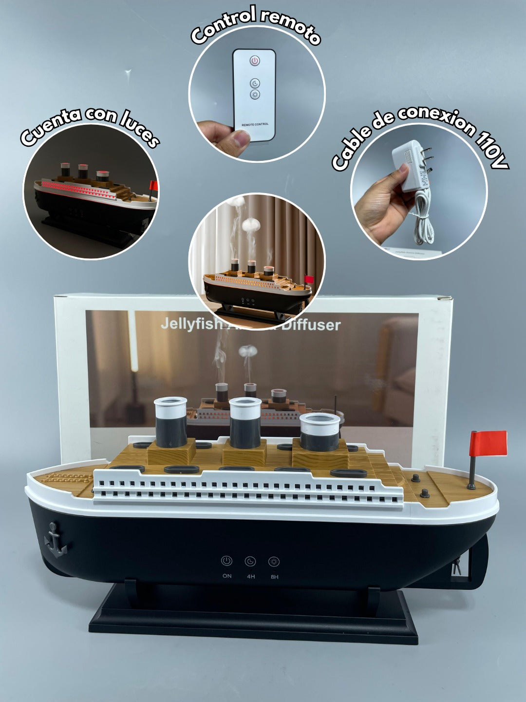 Humidificador tipo barco jellyfish