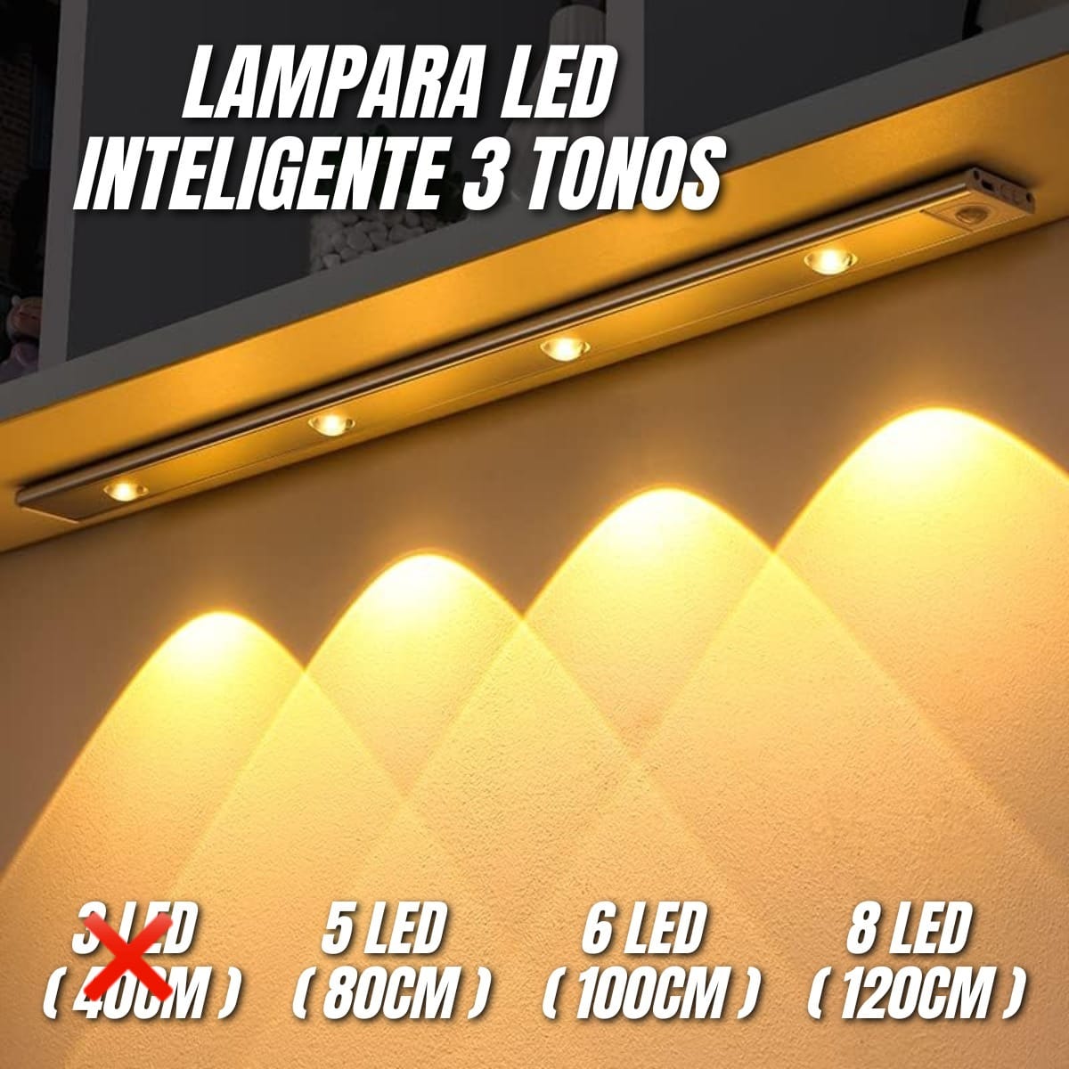 Lámpara 5 Leds Inteligente