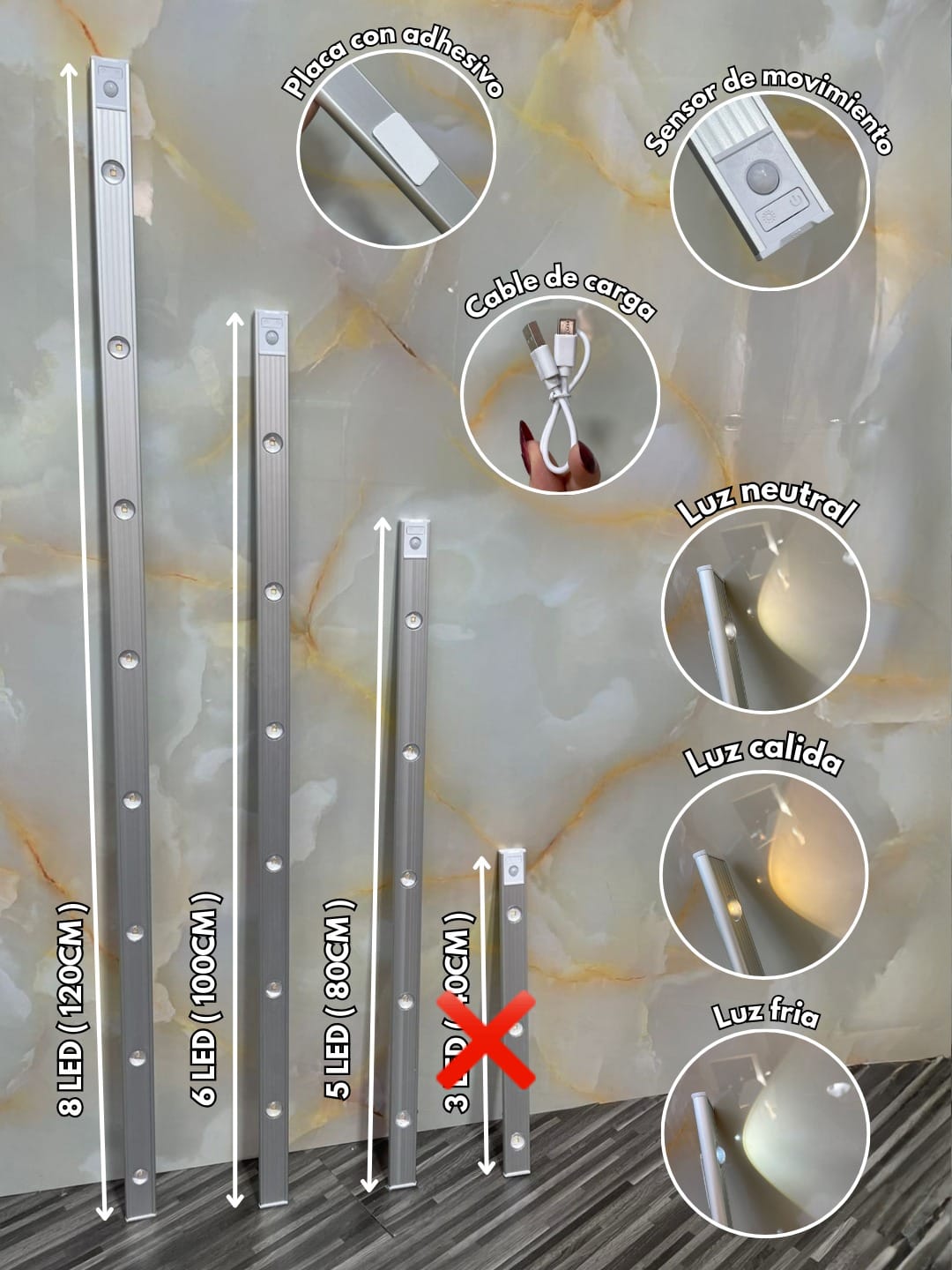 Lámpara 5 Leds Inteligente