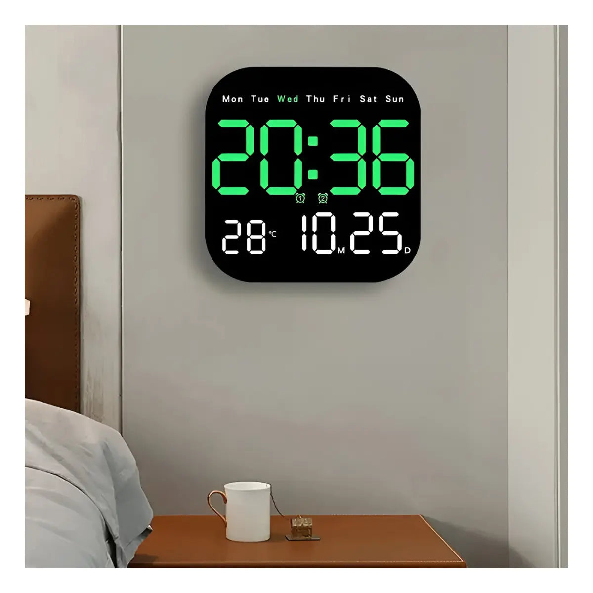 Reloj Digital Cuadrado Grande