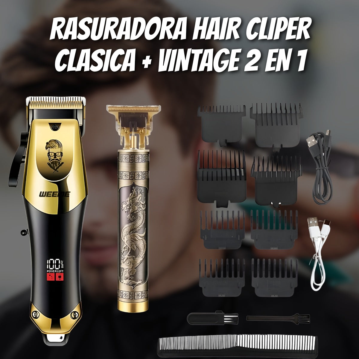 Rasuradora Hair Clipper 2 en 1