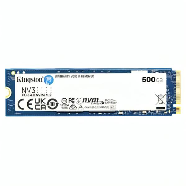 SSD Interno 500GB: Kingston NV3, M.2 NVMe PCIe 4.0, 5000 MB/s