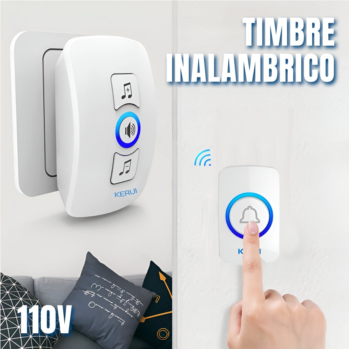 TIMBRE INALAMBRICO 110V KERUI