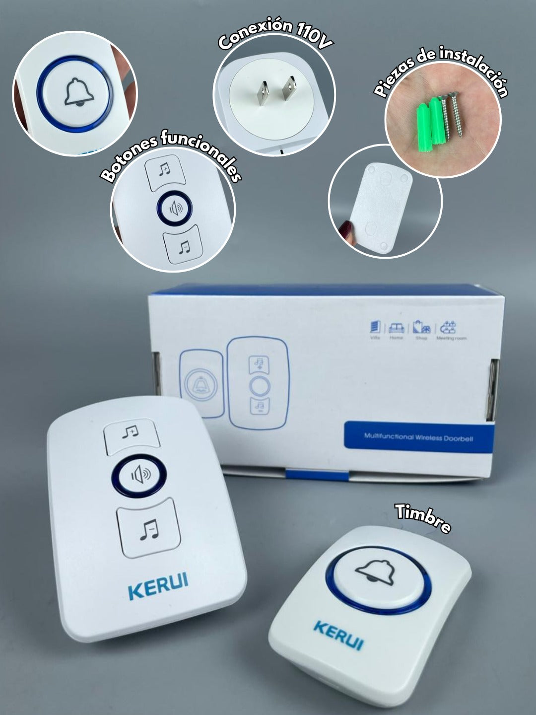 TIMBRE INALAMBRICO 110V KERUI