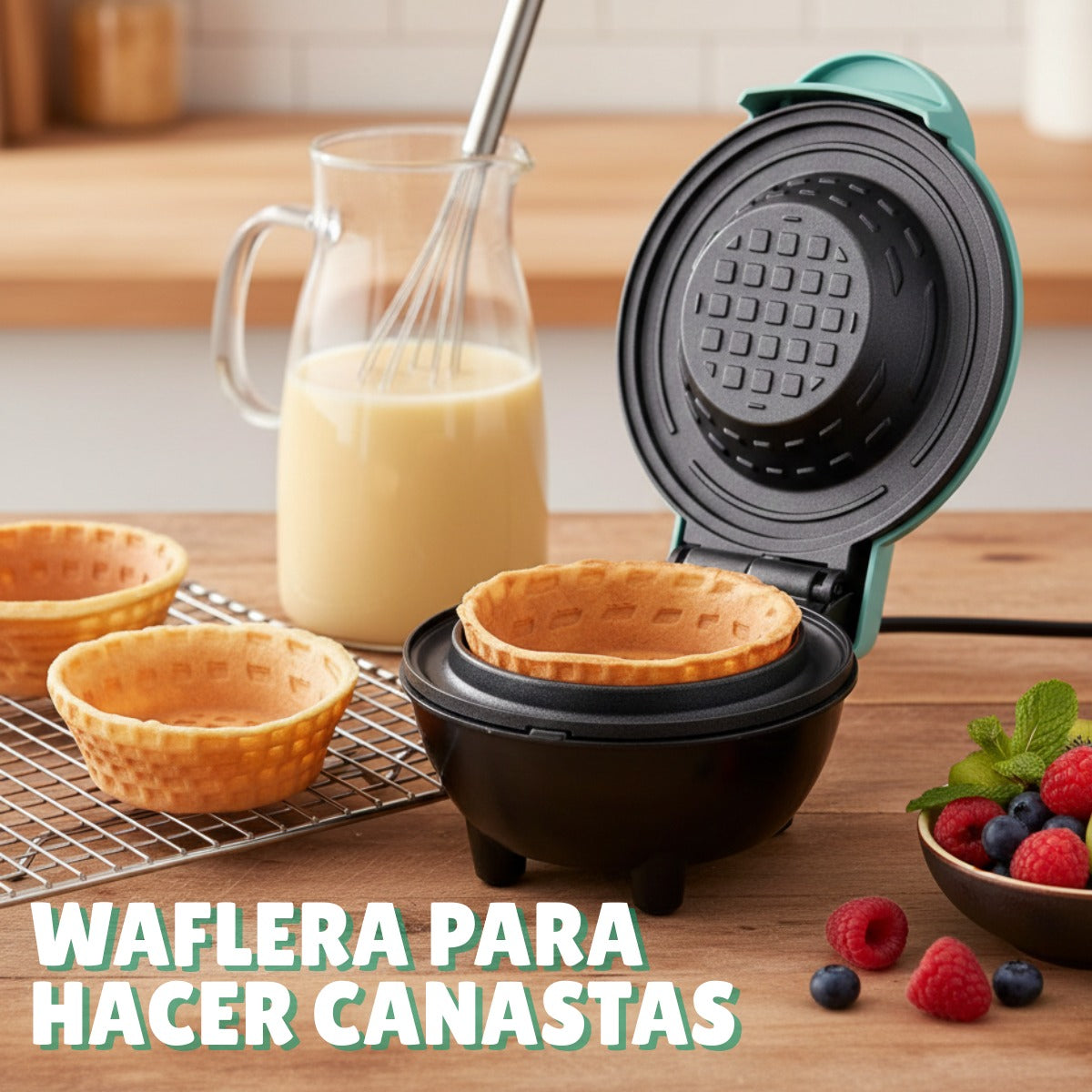 Waflera para hacer canastas 110v