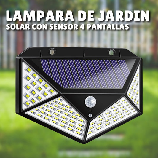 Lámpara de Jardín Solar con Sensor – 100 LEDs / 700 lúmenes