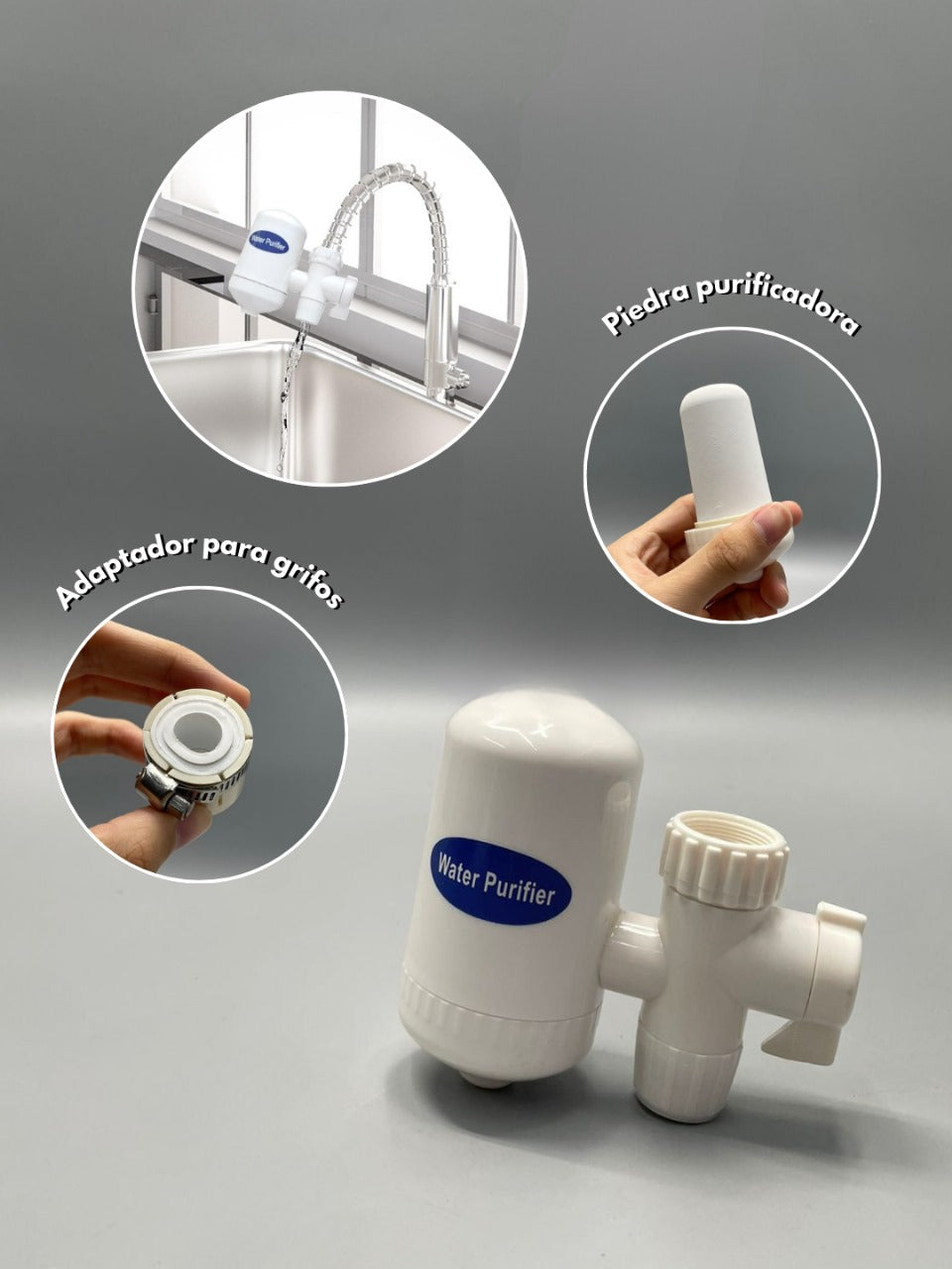 Filtro de Agua para Fregadero – Reutilizable con Cartucho de Cerámica