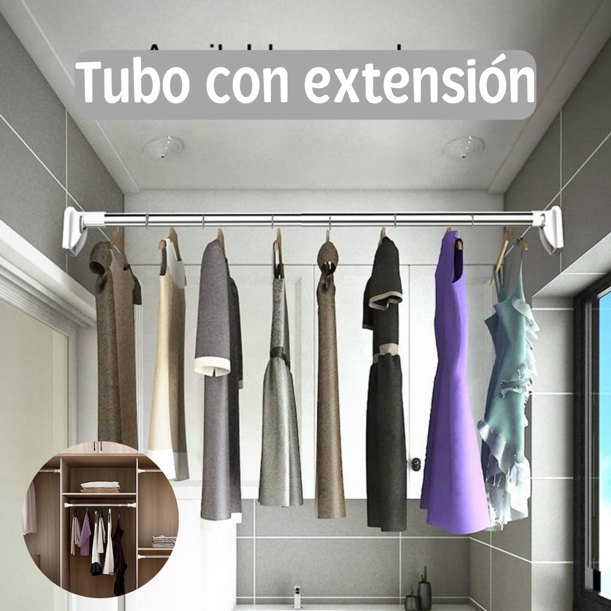 Tubo con Extensión para Colgar
