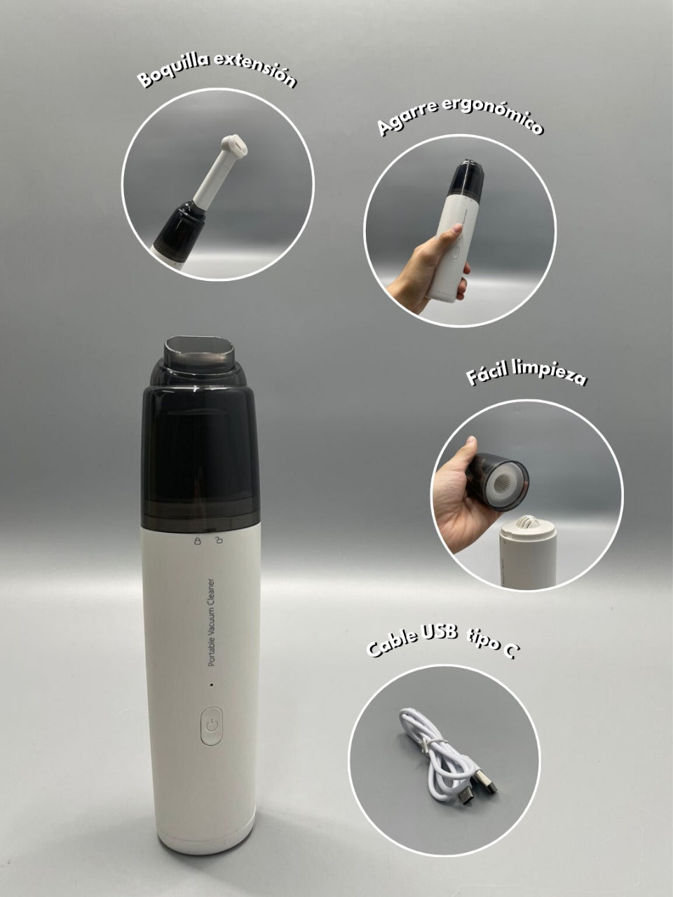 ASPIRADORA INALÁMBRICA 120W QL-101 CON ACCESORIOS