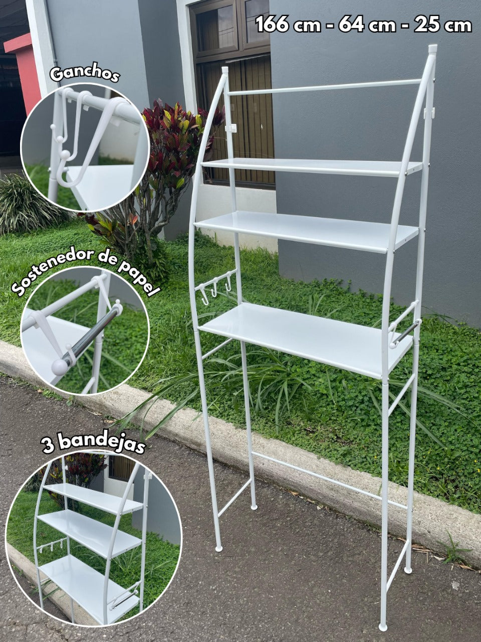 Organizador rack para lavadora 166×64×25 cm Sailboat