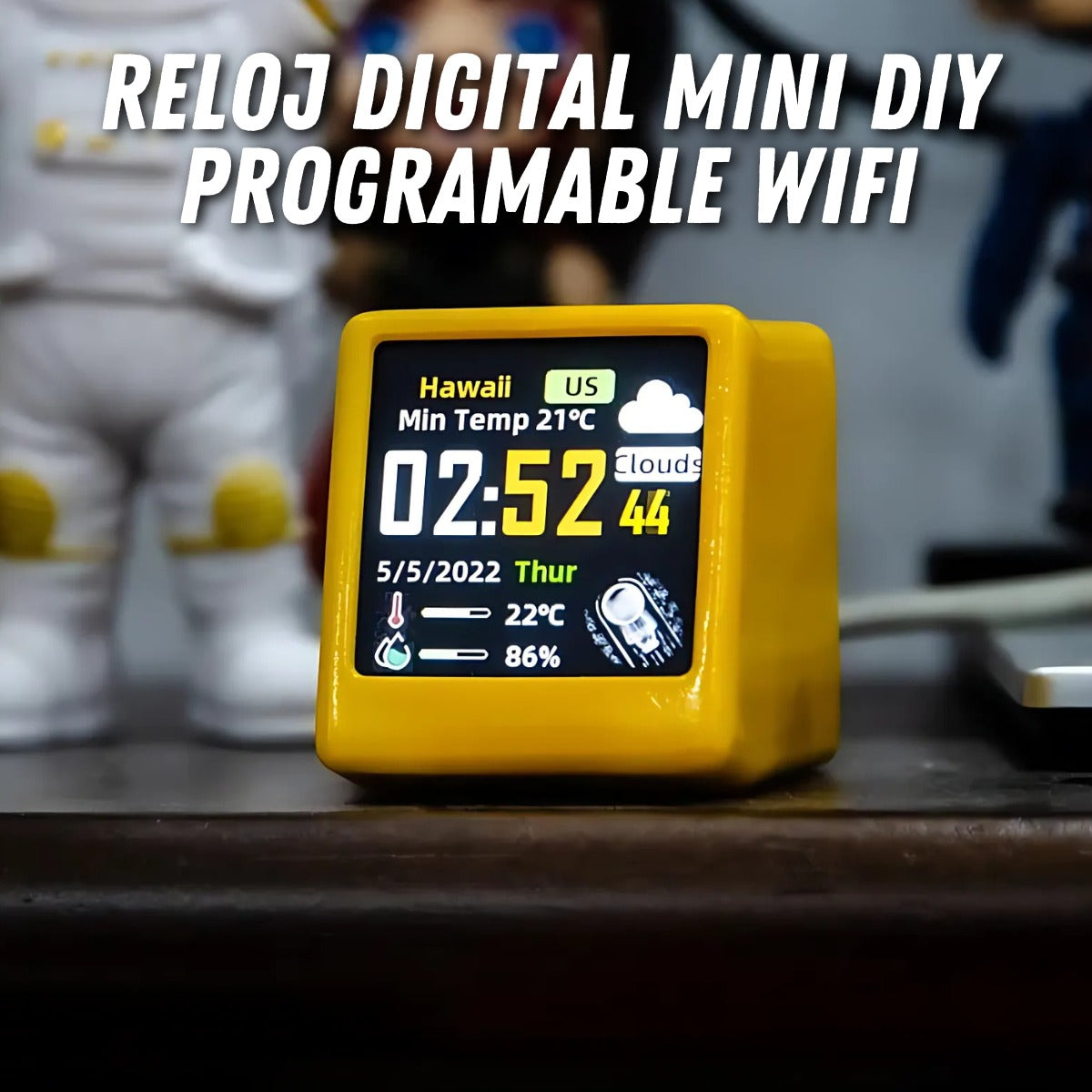 Reloj digital mini DIY programable WiFi