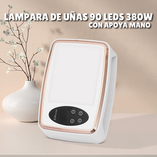 LÁMPARA DE UÑAS 90 LEDS 380W CON APOYA MANO