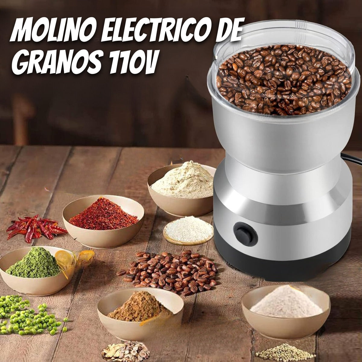 Molino eléctrico de granos 110v