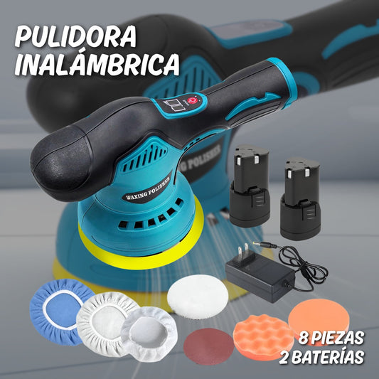 Pulidora Inalámbrica: Set de 8 Piezas con Dos Baterías