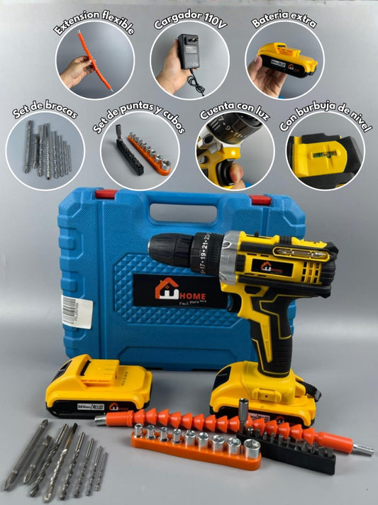 KIT DE TALADRO INALB 30 PIEZAS DOBLE BAT