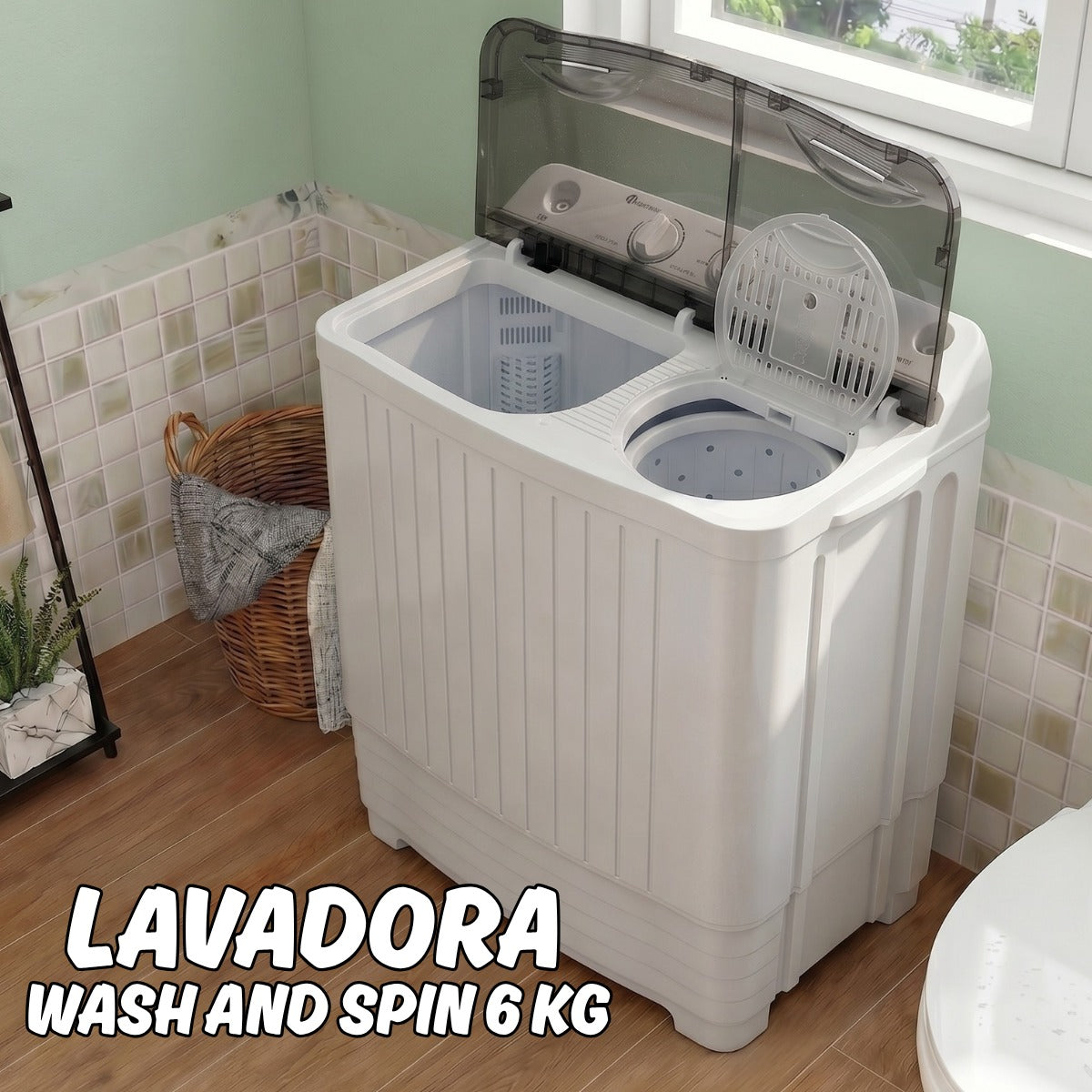 LAVADORA WASH AND SPIN 6 KG/110V MOD EF-22