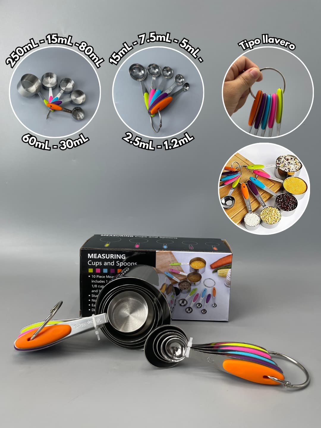 Set 10 pzas de cucharas para medidas