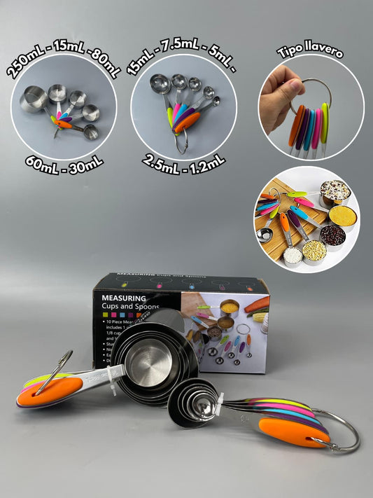 Set 10 pzas de cucharas para medidas