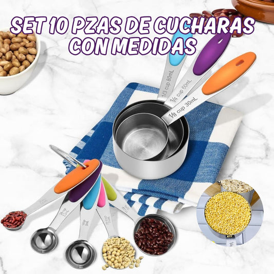 Set 10 pzas de cucharas para medidas