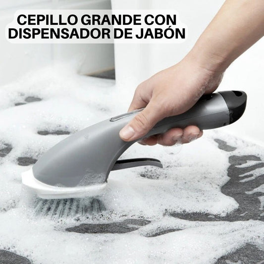 CEPILLO GRANDE CON DISPENSADOR DE JABÓN