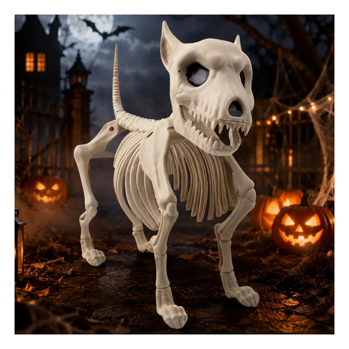Perro Esqueleto de Plástico Rígido Halloween (30x24 cm)