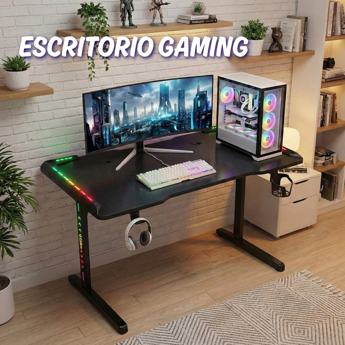 Escritorio Gaming RGB 120cm