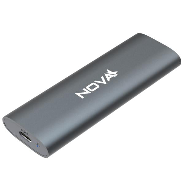 Encapsulador Externo M.2: Nova AEK02041001C, USB 3.2 Gen 2 Type-C, Gris Oscuro